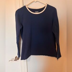 Lands' End Navy Shirt (fits like a women’s small ) showing size 10-12